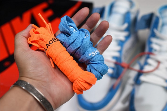 OW Air Jordan 1 Powder Blue UNC AQ0818-148