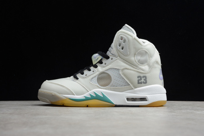 OW Air Jordan 5 SP Grey Green CT8480-105