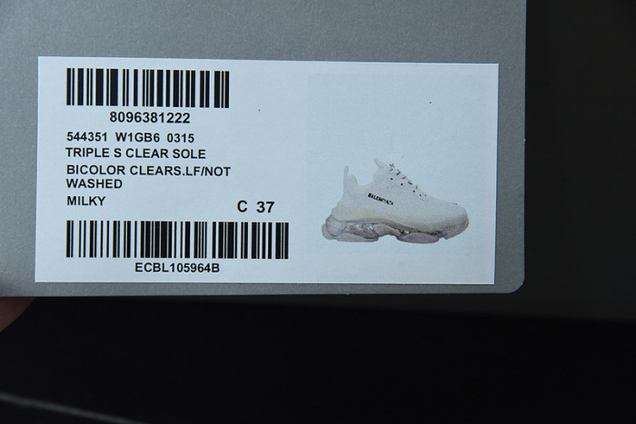 BL TRIPLE S TRAINERS CLEAR SOLE gold and white 541624 W09O1 9005