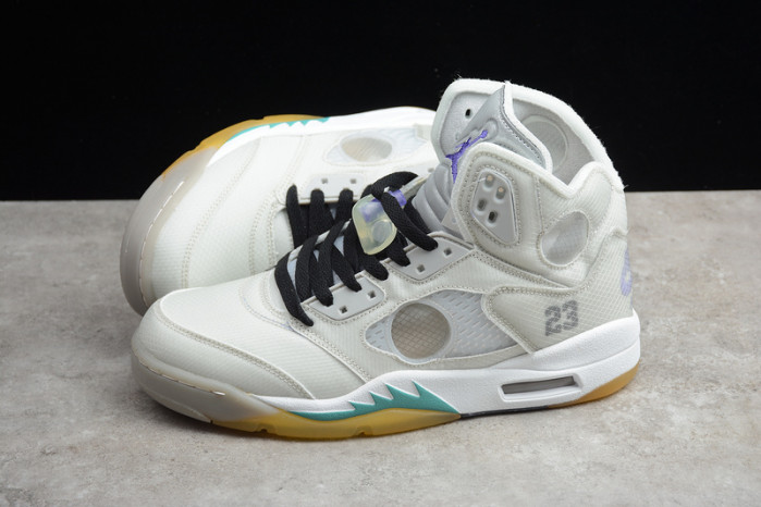 OW Air Jordan 5 SP Grey Green CT8480-105